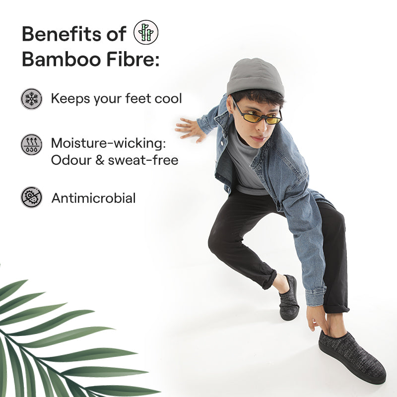 New Troos - Bamboo Loafers | Black Melange | Men