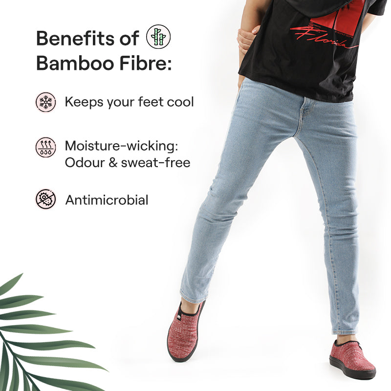 New Troos - Bamboo Loafers | Red Melange | Men